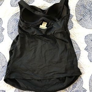Motherhood Maternity Swim - Black maternity tankini top Motherhood Maternity Swim - Black maternity tankini top